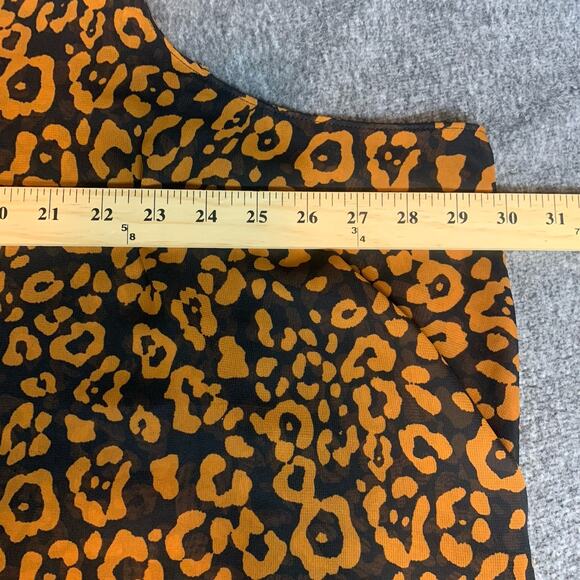 Lane Bryant Top Womens 28 Animal Print Sleeveless Blouse Flowy Tank‎ V-Neck - Picture 7 of 8